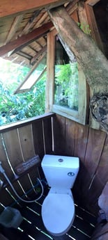 Open air bathroom
